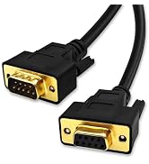 XANHAM 3.3 Feet(1 Meter) DB9 Straight Through 9 Pin RS232 Serial Extension Cable Double Shielded,...