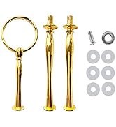 Happy Will 3 Tier Round Metal Cake Stand Holder Heavy Duty Fruit Plate Handle Fittings Hardware R...