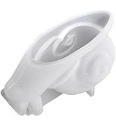 White Animal Resin Silicone Molds, 3D Epoxy Resin Molds Cute Snail Small Animal Ornament Metal Ca...