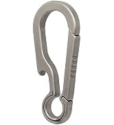 Green Beret Tactical Titanium Carabiner Clip Hook EDC Small Heavy Duty Keychain Clips Anti-Lost Q...