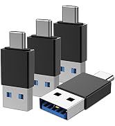 VAKS USB C to USB 3.0 Adapter (4 Pack), Type C Male to USB 3.0 Male Converter, Compatible with Mo...