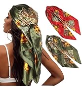 MaopaoBeauty 2PCS Head Scarf for Women's Hair 35" Square Head Scarf