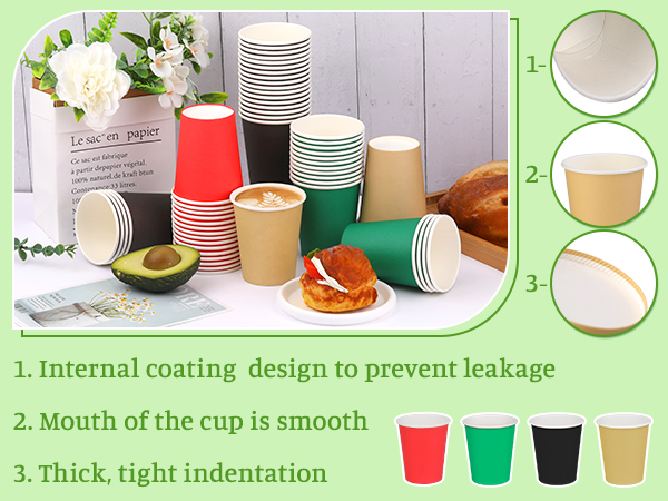 Fedmut 8OZ Paper Cups Disposable Party Cups