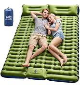Myxslop Double Sleeping Pad for Camping, 4" Extra-Thick 2 Person Inflatable Camping Mattress with...