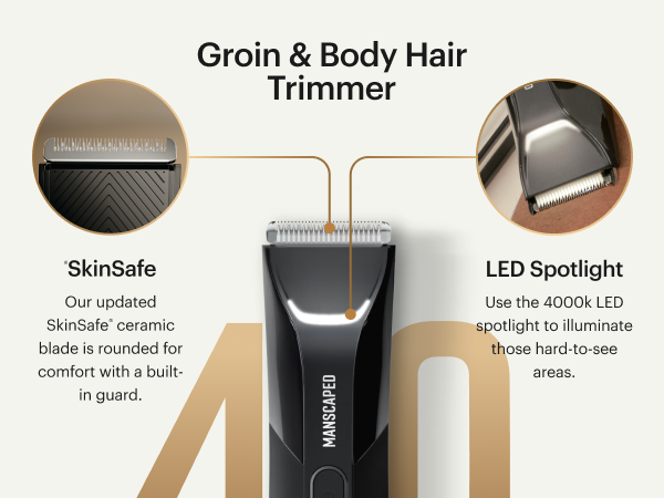 manscaped lawn mower groin body hair trimmer clipper foil travel