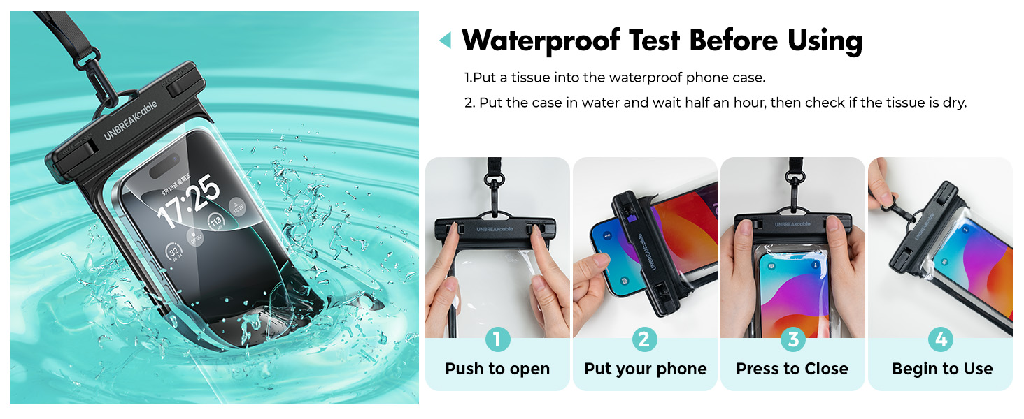 Waterproof test before using