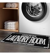 ZHLHPER Laundry Room Rug 20"x 47" Non-Slip Rubberback Laundry Rug Machine Washable Laundry Mat Fa...