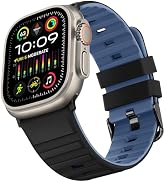 Suphart Bands Compatible with Apple Watch Band 49mm 46mm 45mm 44mm 42mm for Women Men Soft Silico...