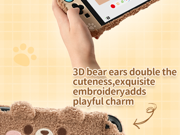 Switch 2 plush bear case