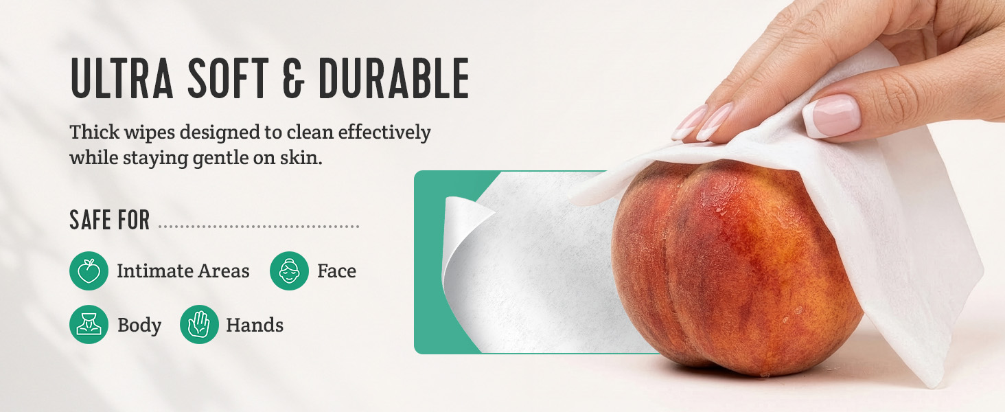 Stall Mates wipes. Soft and durable. Thick wipes designed for intimate areas, face, body, and hands