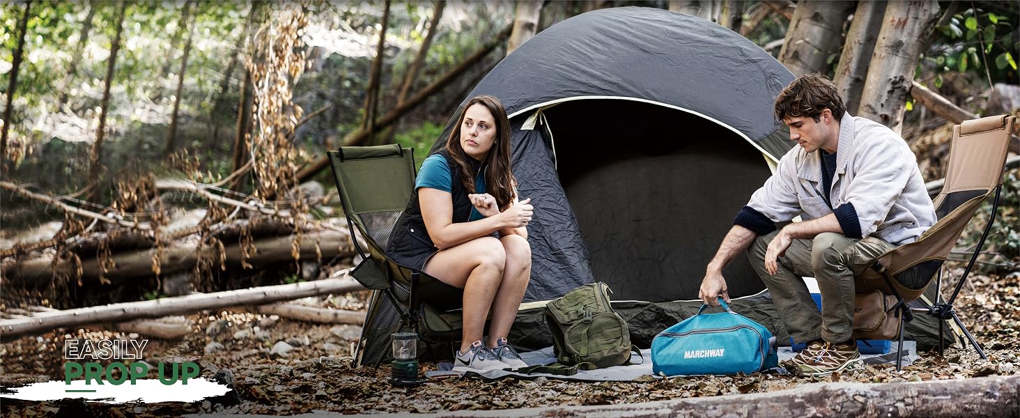 Compact high back camping chair traveling lounge chair
