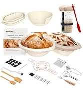 Sourdough Proofing Baskets Silicone Kit, Silicone Banneton Bread Proofing Basket Oval, Bread Proo...