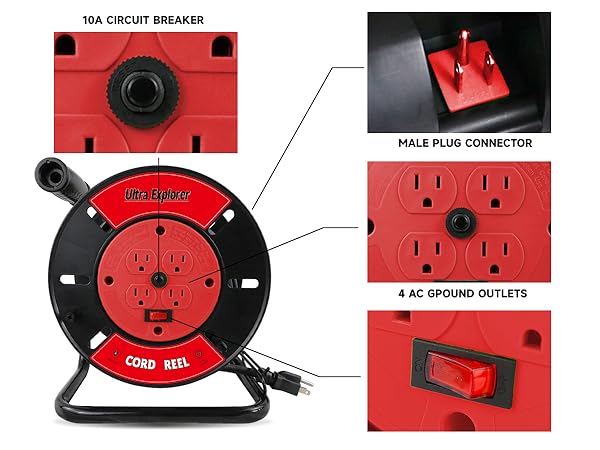 empty extension cord reel