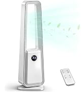 Winado 35" Bladeless Tower Fan, Portable Floor Fan with Remote Control, LED Display, Adjustable 6...