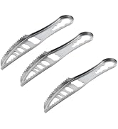 3Pcs Silver Fish Scaler Remover,Stainless Steel Cooking Tools Seafood Tools Cleaner Kitchen Remov...