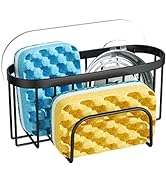 Consumest Sink Caddy Sponge Holder for Kitchen Sink, SUS304 Stainless Steel Kitchen Sink Organize...