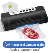 Household vacuum sealer (with 5 vacuum bags)