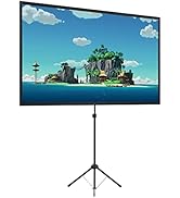 Projector Screen with Stand, 60 Inch Outdoor Projector Screen 16:9 and Stand, Portable Projector ...