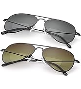2 Pairs Bifocal Reading Glasses UV400 Protection Sunglasses Blue Light Blocking Sun Readers Shade...