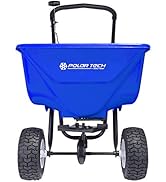 Earthway Polar Tech 90950 50 LB Professional Ice Melt Broadcast Walk Behind Spreader with 9" Pneu...