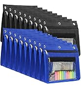 Yoeejob 1inch Expandable Pencil Pouch for 3 Ring Binder, 18 Pack Large Capacity Pencil Pouch with...