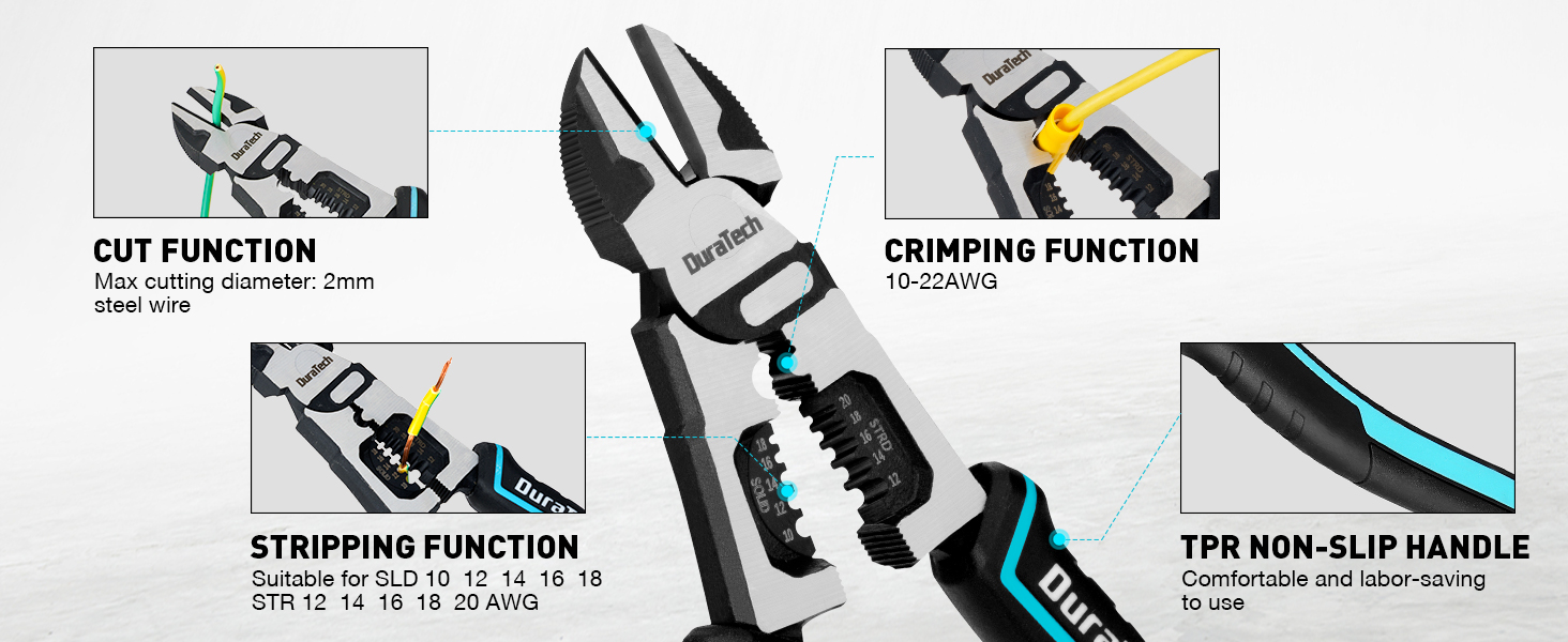 DURATECH 4-in-1 Diagonal Cutting Pliers