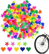OWMOSYX 180 Pieces Bike Wheel Spoke Beads Plastic Clip Beads Spoke Colorful Bicycle Bike Spoke De...