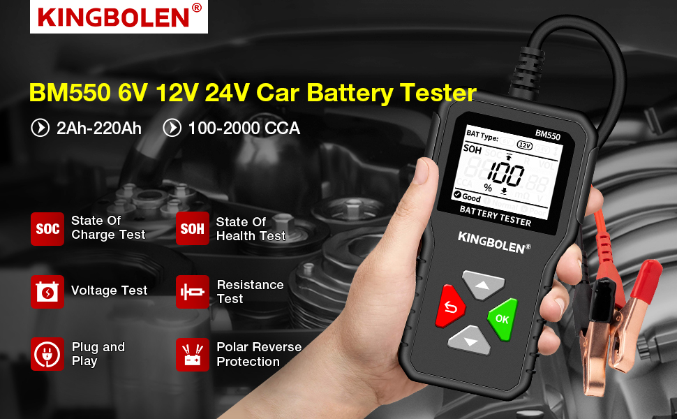 car battery tester 6v 12v 24v
