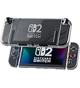 RHOTALL Clear Dockable Case for Nintendo Switch 2 2025, Protective PC Shell Case, Slim Design Tra...