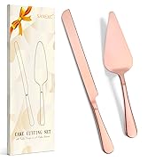SANEXC Cake Cutting Set for Wedding - Extended Cake Knife And Server Set Thickened Stainless Stee...