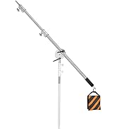 SUPON Stainless Steel Extension Boom Arm for Light Stand and C Stand, 3.6ft to 8.2ft Adjustable C...