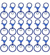 30Pcs Lobster Claw Clasps Keychain for Jewelry Making,Metal Lobster Clasp Swivel Trigger Clips wi...