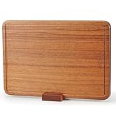 Relxinke Solid Teak Wood Cutting Board One Piece Non Glued Large Thick Crack Resistant Wooden Cho...