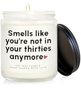 Craftique Funny 40th Birthday Gifts Women- Handmade Lavender Birthday Candle- 40 Year Old Birthda...