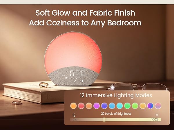 Glocusent N17 Sound Machine for Sleeping Adults with Light