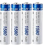Cotchear 1580mAh AAA Rechargeable Battery, 4-Pack 1.2V AAA Rechargeable Ni-MH Batteries - Recharg...