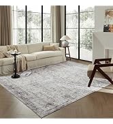 Triohero 8x10 Area Rugs Large Boho Distressed Washable Area Rug Stain Resistant Non Slip Farmhous...