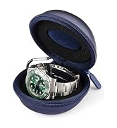 HELMDY Watch Travel Case for Men: Portable Single Watch Storage Box Travel Watch Case 1 Slot - Fi...