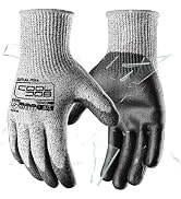 COOLJOB 12/120 Pairs Cut Resistant Safety Work Gloves with Grip, 13 Gauge Seamless Shell with PU ...