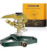 FANHAO Heavy Duty Pulsating Impact Lawn Sprinkler with Metal Base, 100% Metal Adjustable Circular...