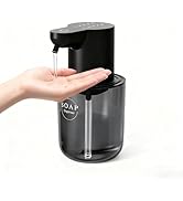 Automatic Soap Dispenser Wall Mount - Modundry Black Hand Soap Dispenser for Countertop with 4-Le...