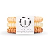 TELETIES - Spiral Hair Coils - Ponytail Holder Hair Ties for Women - Phone Cord Hair Ties - Stron...