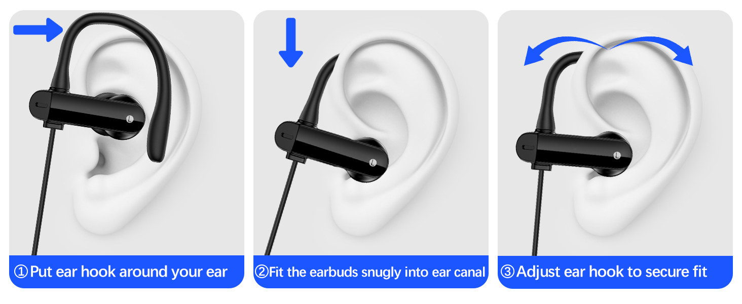 over ear earbuds usb c for iPhone 16 for running sport
