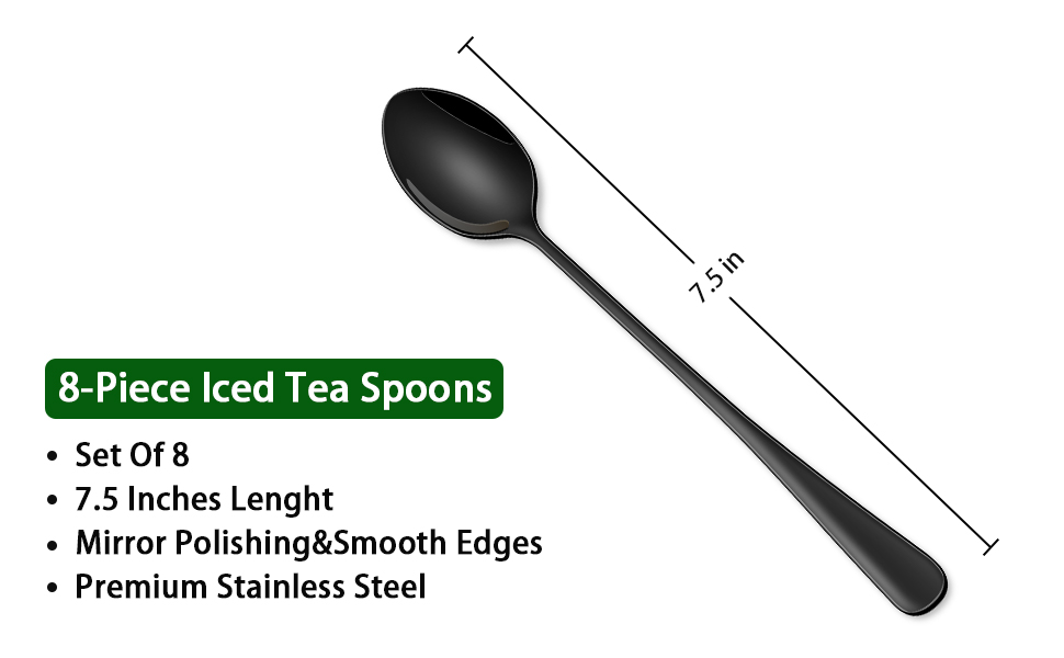 Black Iced Tea Spoon;Latte Spoons