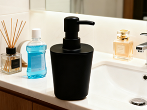 black bathroom accessories set