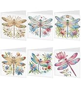 Tontut 6pcs 5D DIY Diamond Painting Kit Greeting Card,Diamond Handmade Greeting Card with Envelop...