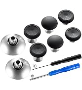 eXtremeRate 8 in 1 Black Metal Magnetic Thumbsticks Analog Joysticks for Xbox One, Xbox One Elite...