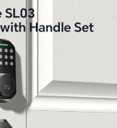 WiFi Smart Door Lock for Front Door, App Control, Keyless Entry Door Lock with Handle Set, Auto L...