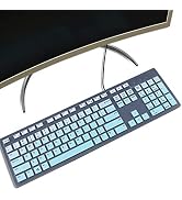 Keyboard Cover Skin Fit Dell KB216 Wired & KM636 Wireless Keyboard/Dell Optiplex 5250 3050 3240 5...