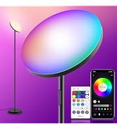 YHW Living Room Floor Lamp, Smart 2000LM Bright Floor LED Lamps, 16 Million RGB Dimmable Color Te...